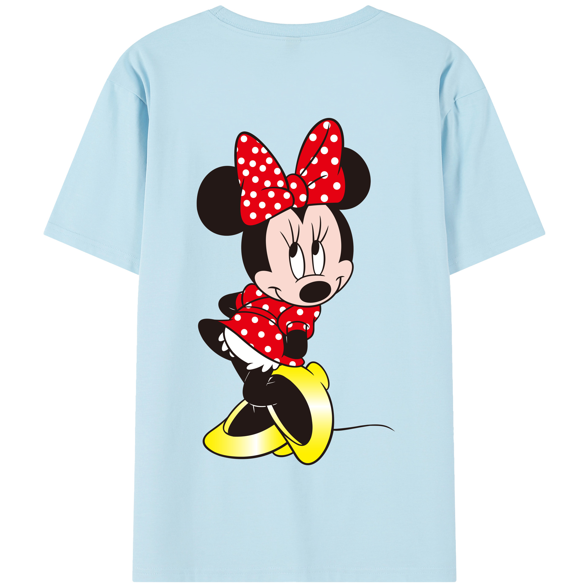 （画像用） ミッキーマウス Mickey Mouse 綿100％半袖Tシャツ（背面プリント）